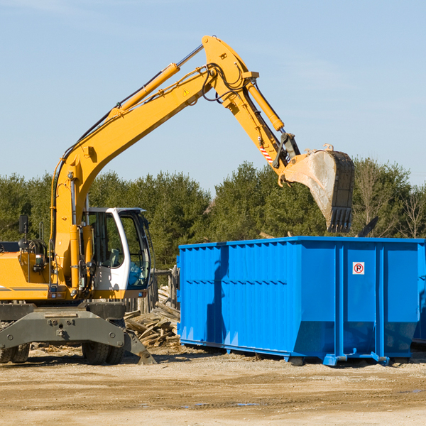 are there any restrictions on where a residential dumpster can be placed in Harmon County